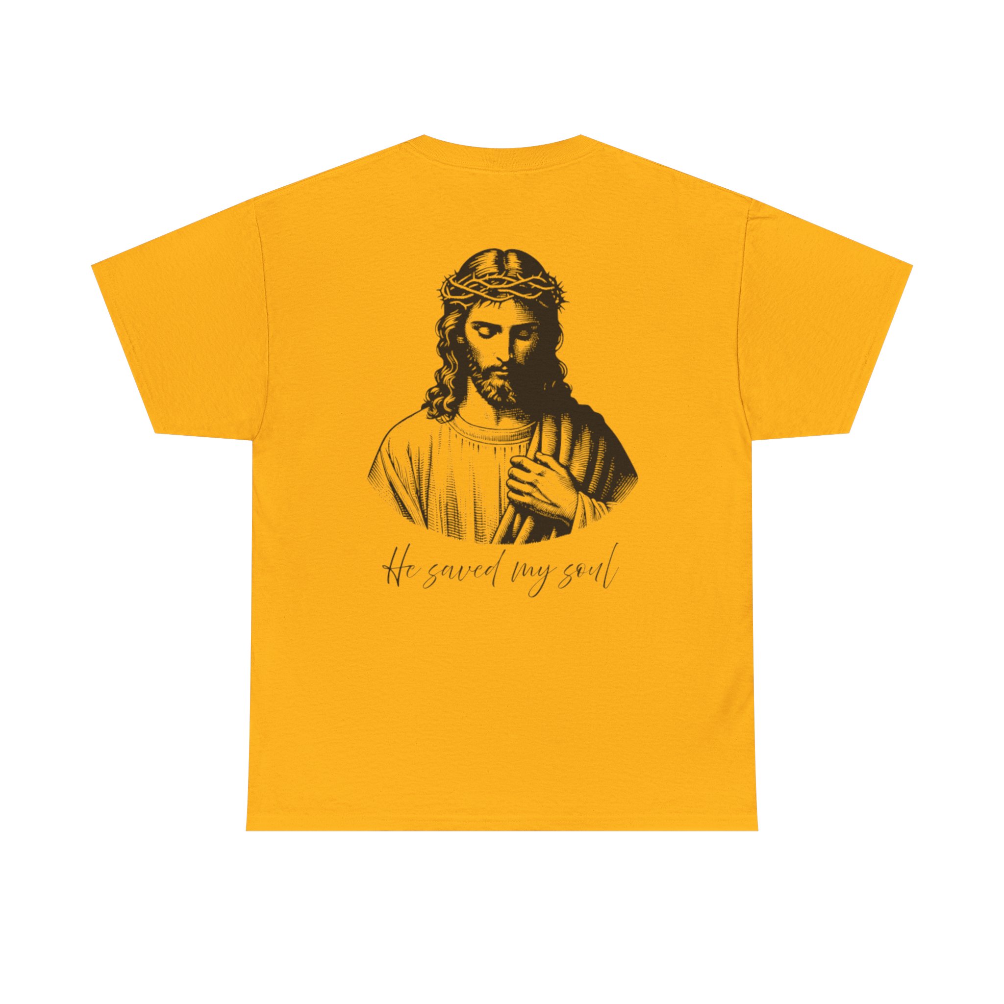 'He saved my soul' Cotton t-shirt - Image 11