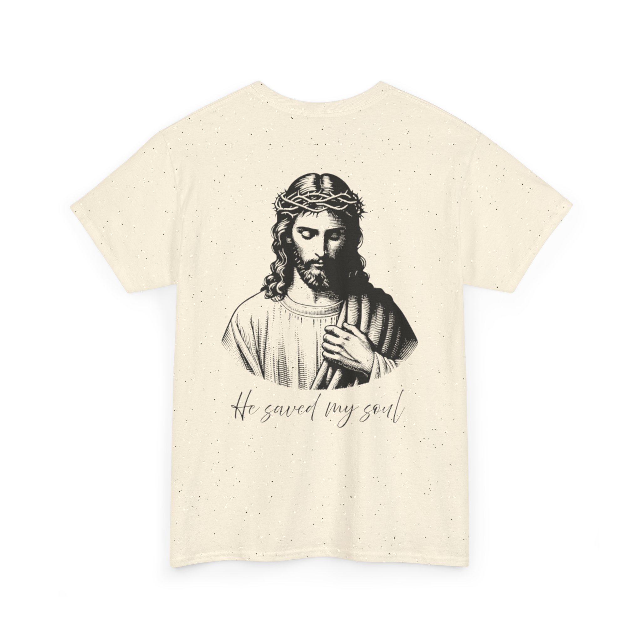 'He saved my soul' Cotton t-shirt - Image 13