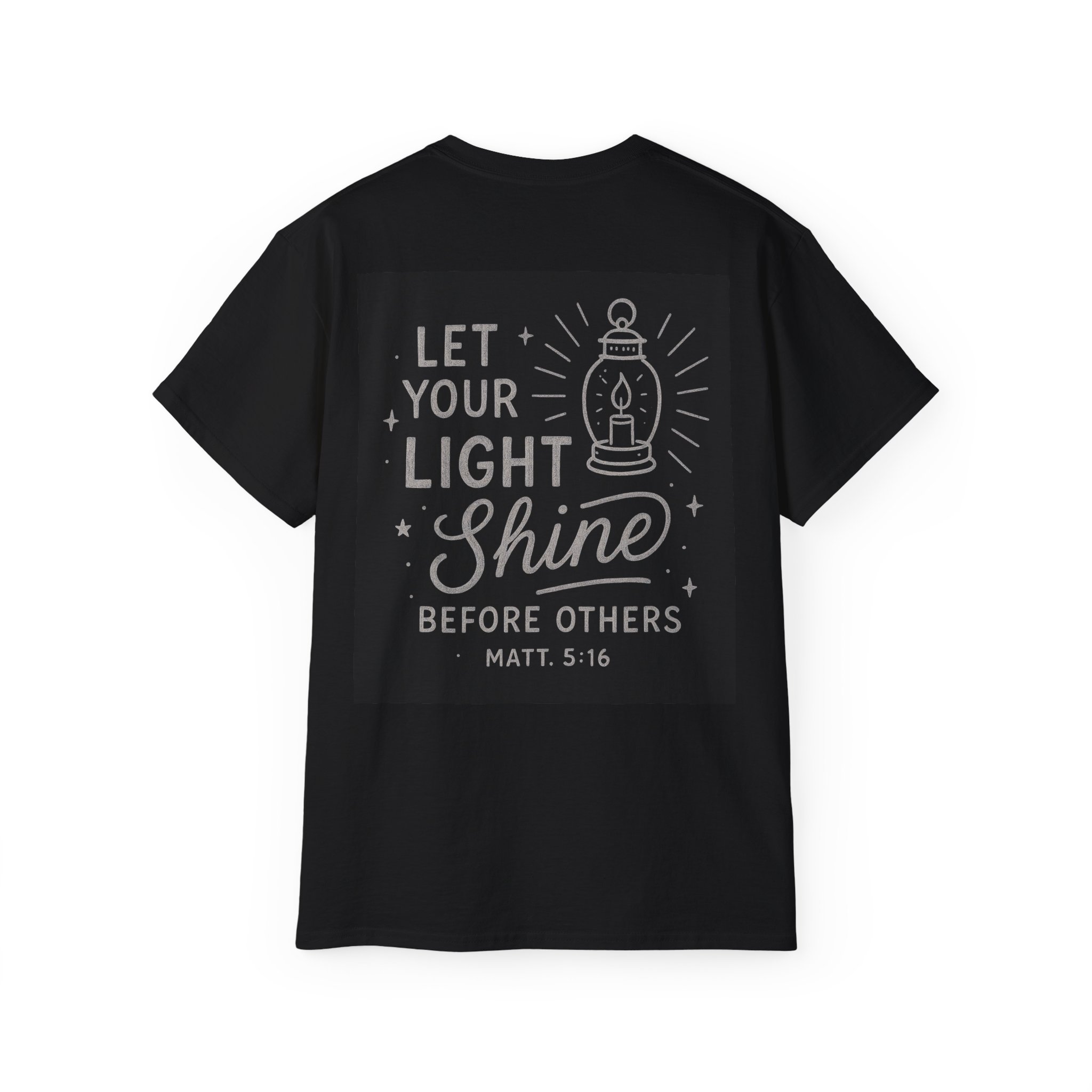 'Let your light shine' Cotton t-shirt design