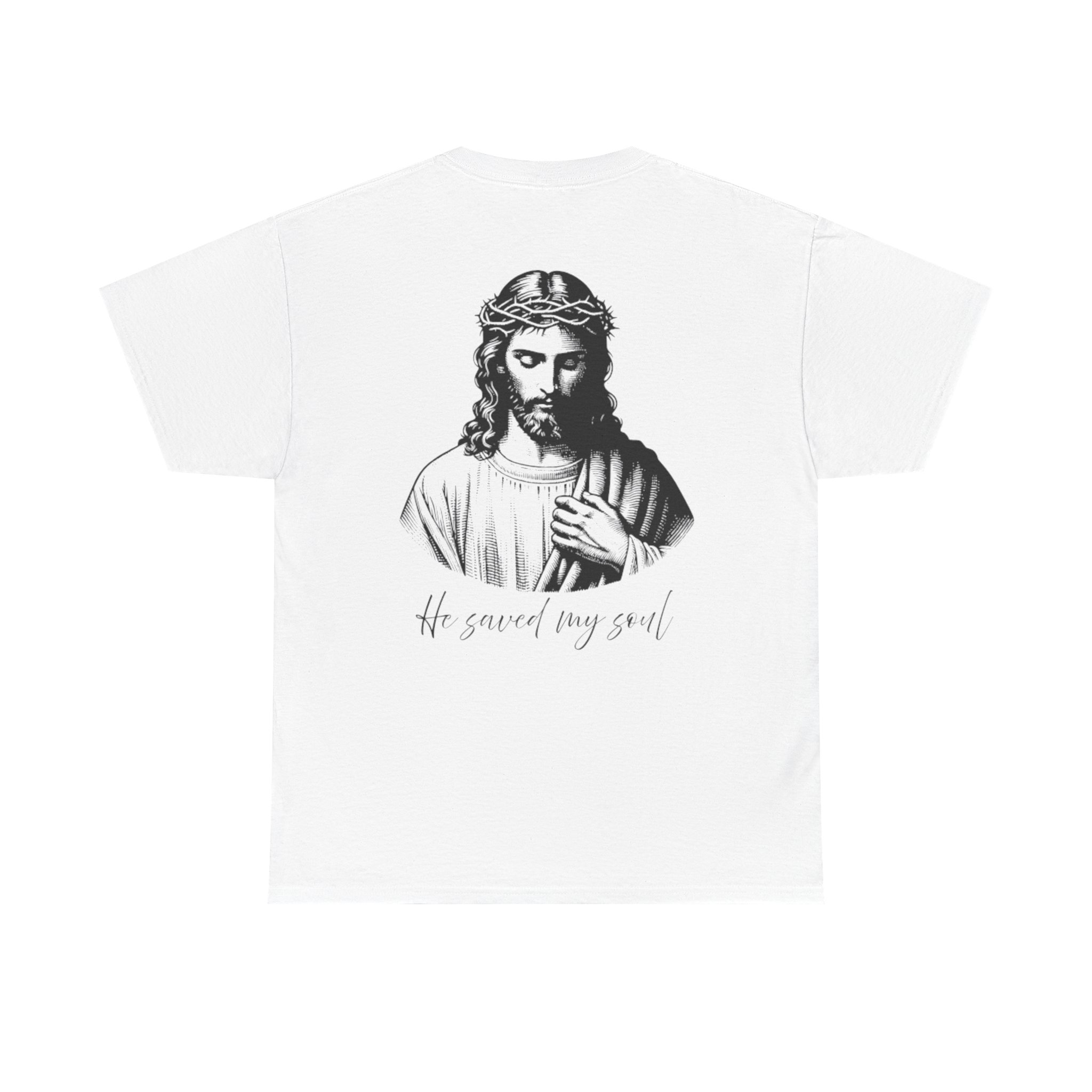 'He saved my soul' Cotton t-shirt - Image 2