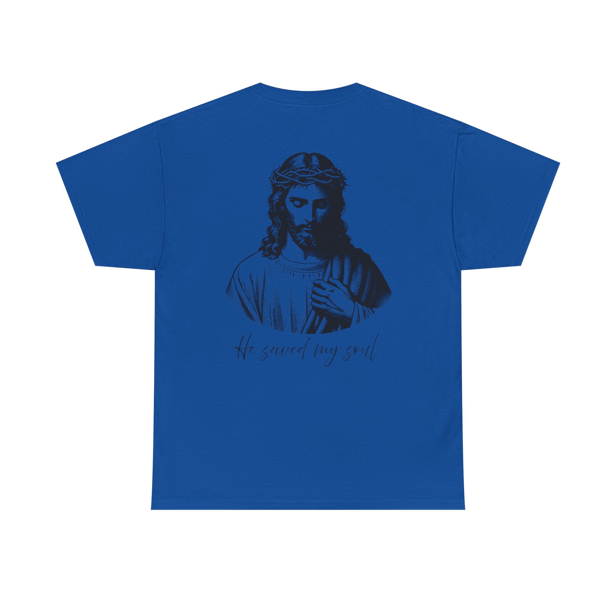 'He saved my soul' Cotton t-shirt - Image 21
