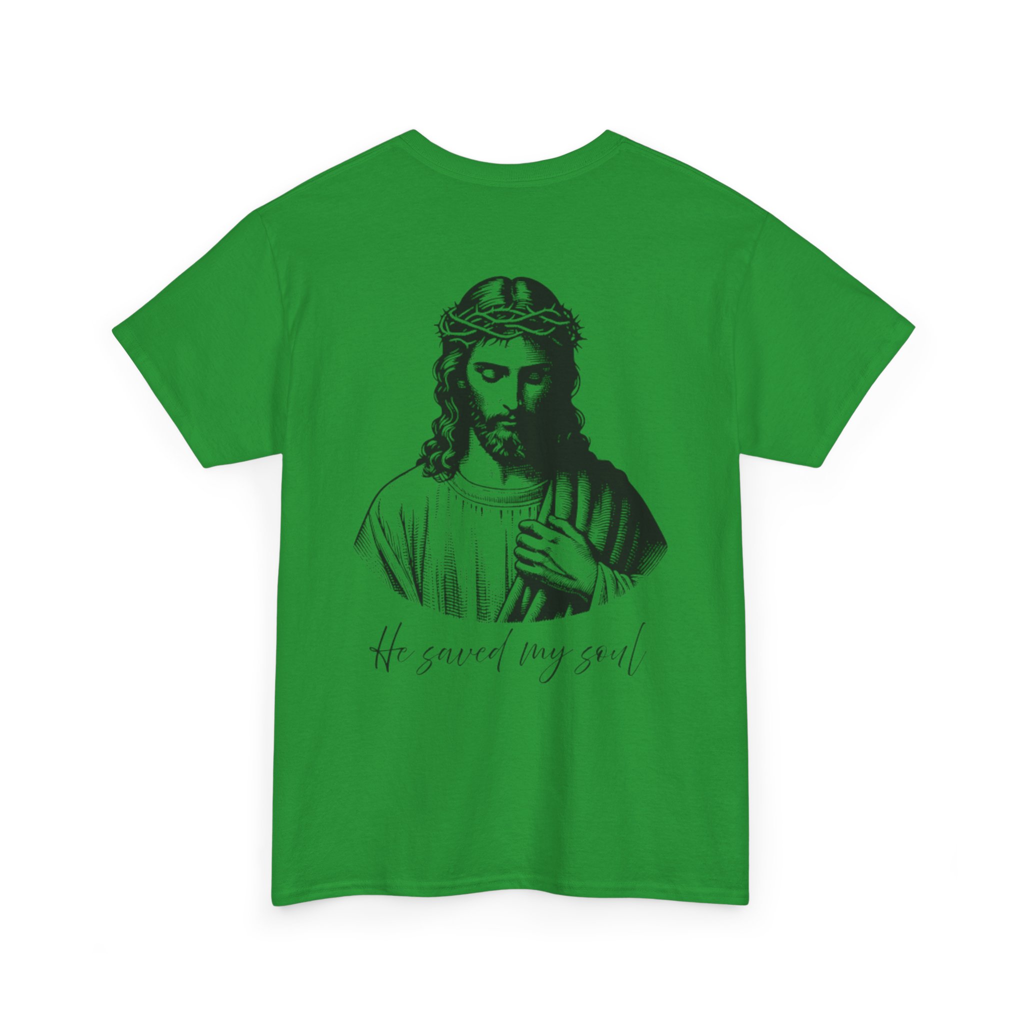 'He saved my soul' Cotton t-shirt - Image 17
