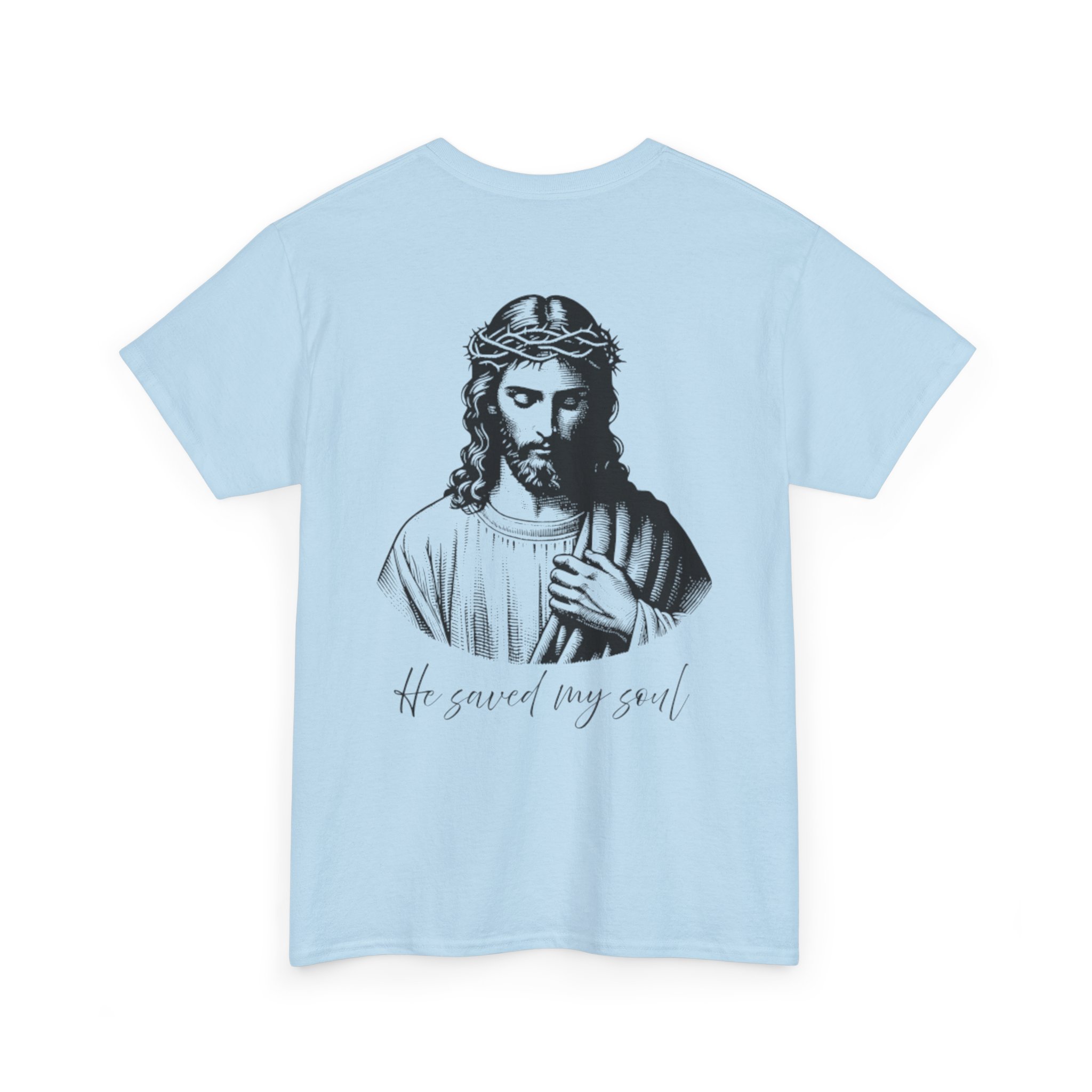 'He saved my soul' Cotton t-shirt - Image 19