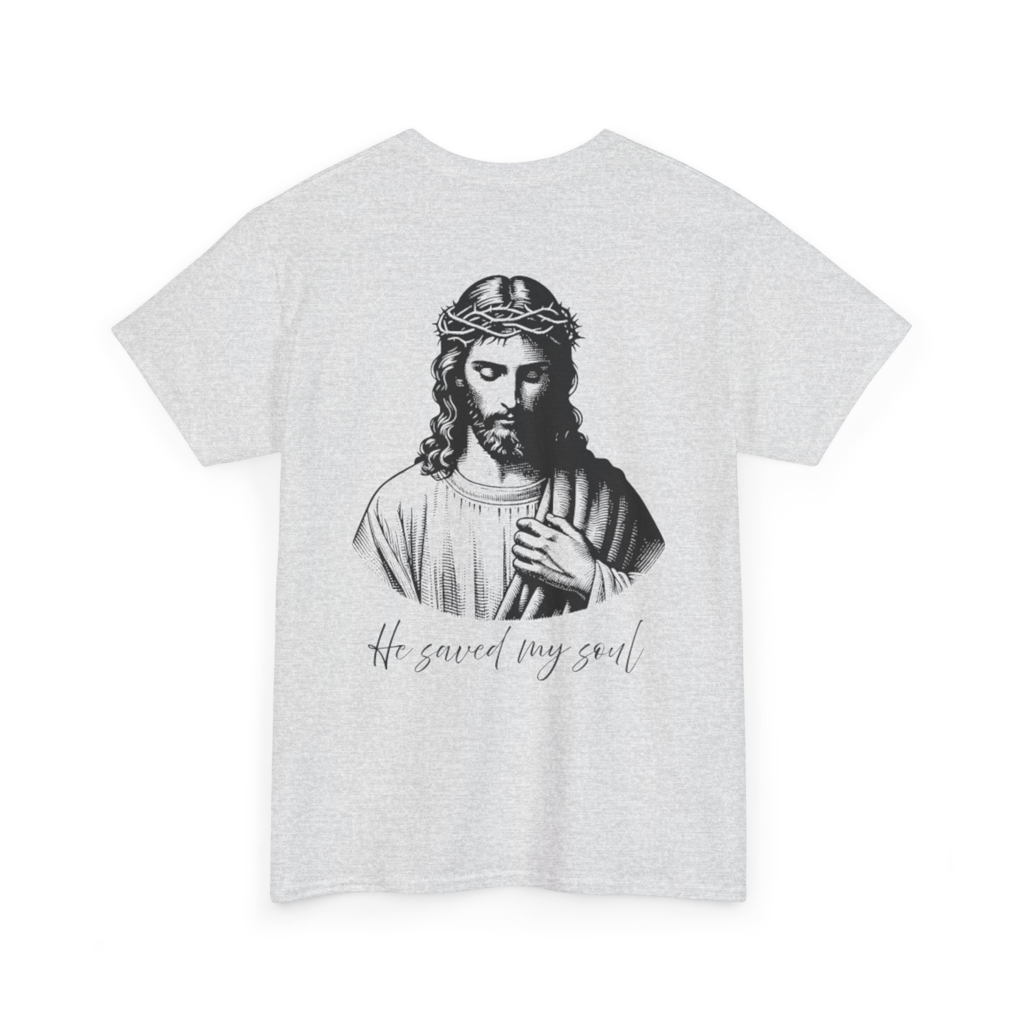'He saved my soul' Cotton t-shirt - Image 5