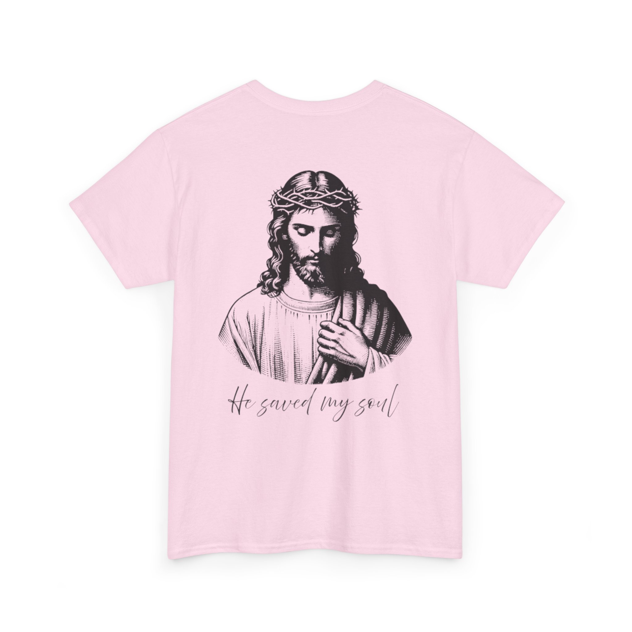 'He saved my soul' Cotton t-shirt - Image 23