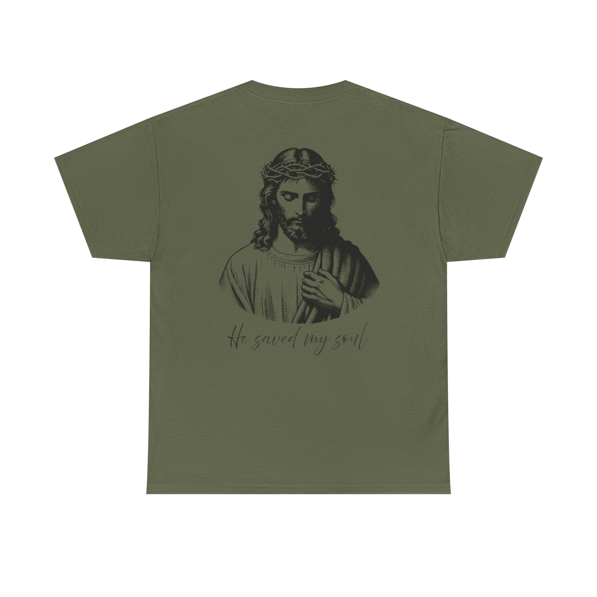 'He saved my soul' Cotton t-shirt - Image 15